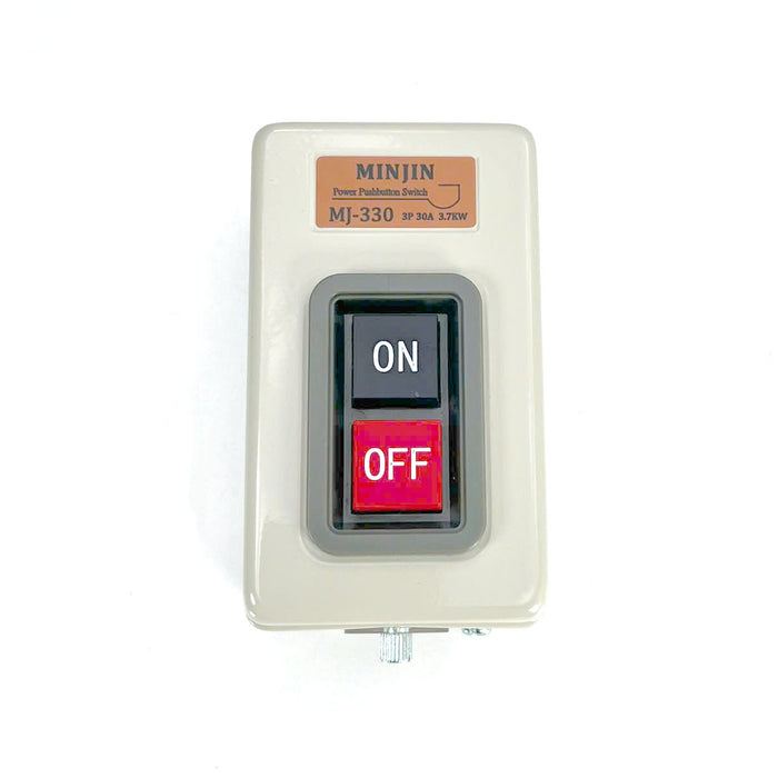 Hộp công tắc nhấn ON-OFF, 3 tiếp điểm, điện 3 pha, điện áp 500V/AC, vỏ kim loại sơn tĩnh điện