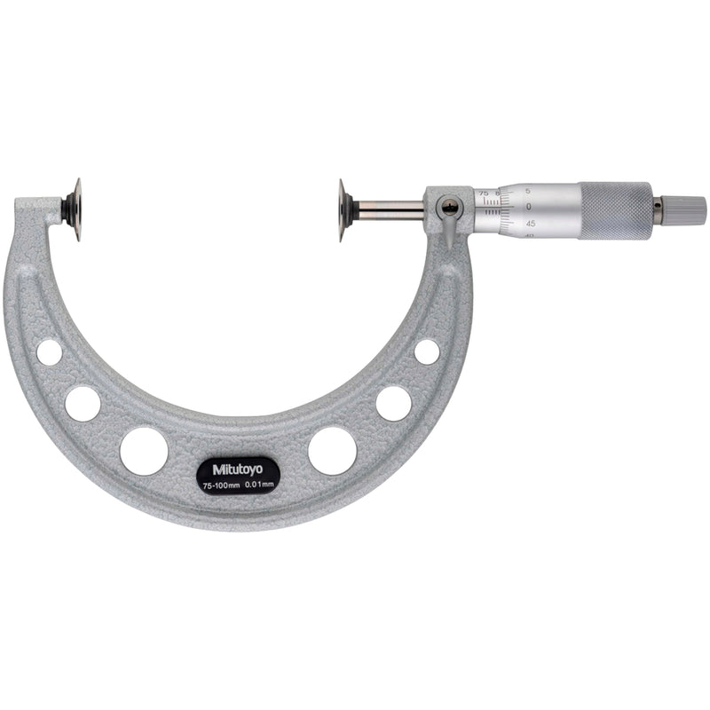 Panme Mitutoyo Series 123 - Disc Micrometers, đầu đo đĩa - đo bánh răng và rãnh hẹp