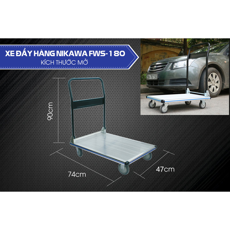 Xe đẩy hàng nhôm Nikawa tải trọng 200kg - 250kg