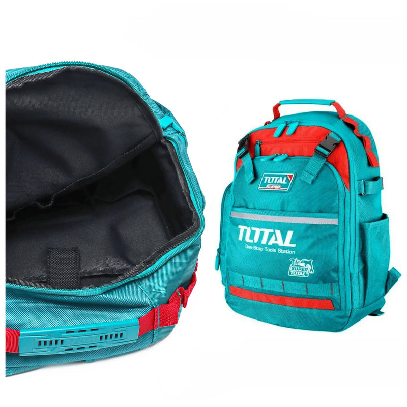 Balo đựng công cụ Total THBP02025 kích thước 380mm x 170mm x 460mm, tải trọng tối đa 8kg