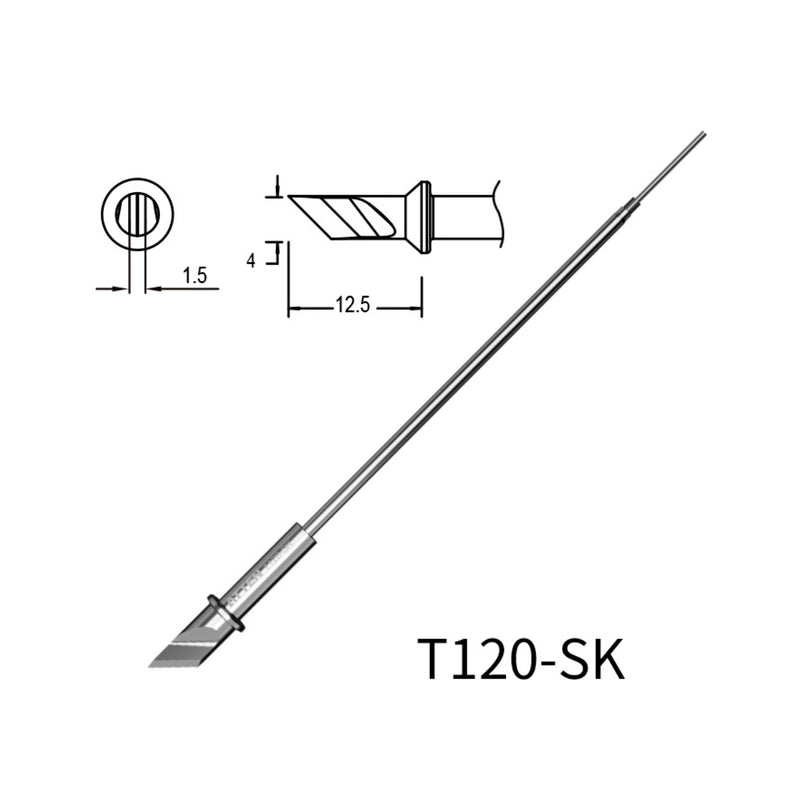 Phụ kiện mũi hàn tích hợp lõi gia nhiệt Atten T120 Series