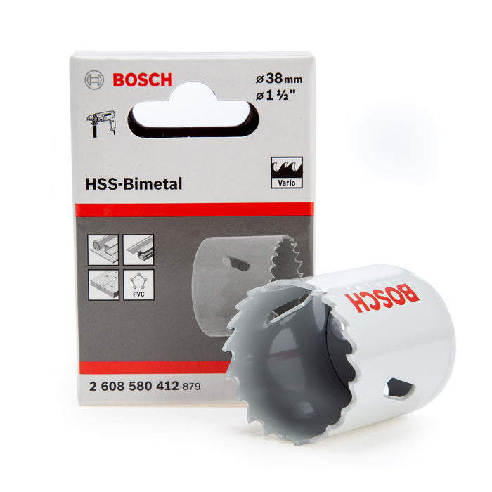 Mũi khoét lỗ Bosch dùng cho kim loại, đường kính từ 32mm - 68mm, dài 44mm, vật liệu thép HSS