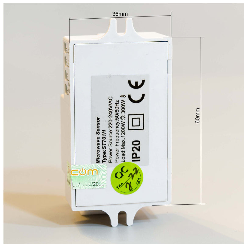 Công tắc cảm ứng vi sóng Decom DC-701H, kích thước 40mm x 60mm (loại tốt)