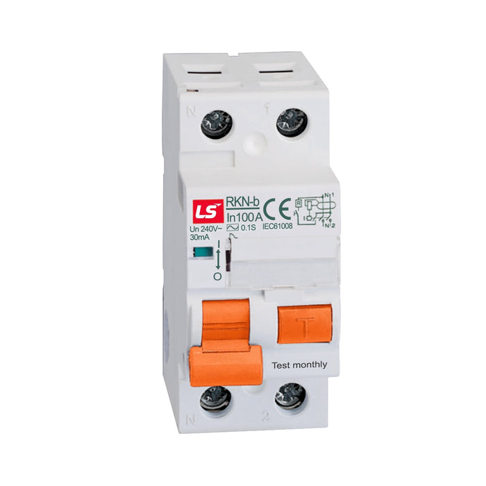 Cầu dao chống giật RCCB LS chỉ chống rò, tải định mức từ 25A ~ 100A, dòng cắt 6kA - 10kA, dòng rò 30mA