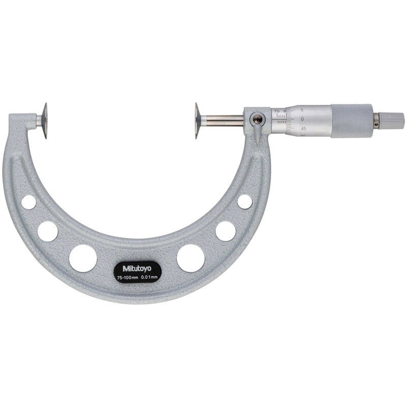 Panme Mitutoyo Series 123 - Disc Micrometers, đầu đo đĩa - đo bánh răng và rãnh hẹp