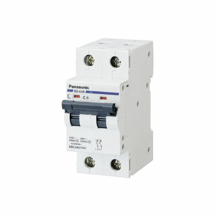 Cầu dao tự động MCB Panasonic, tải danh định từ 6A ~ 100A, dòng cắt từ 6kA ~ 10kA