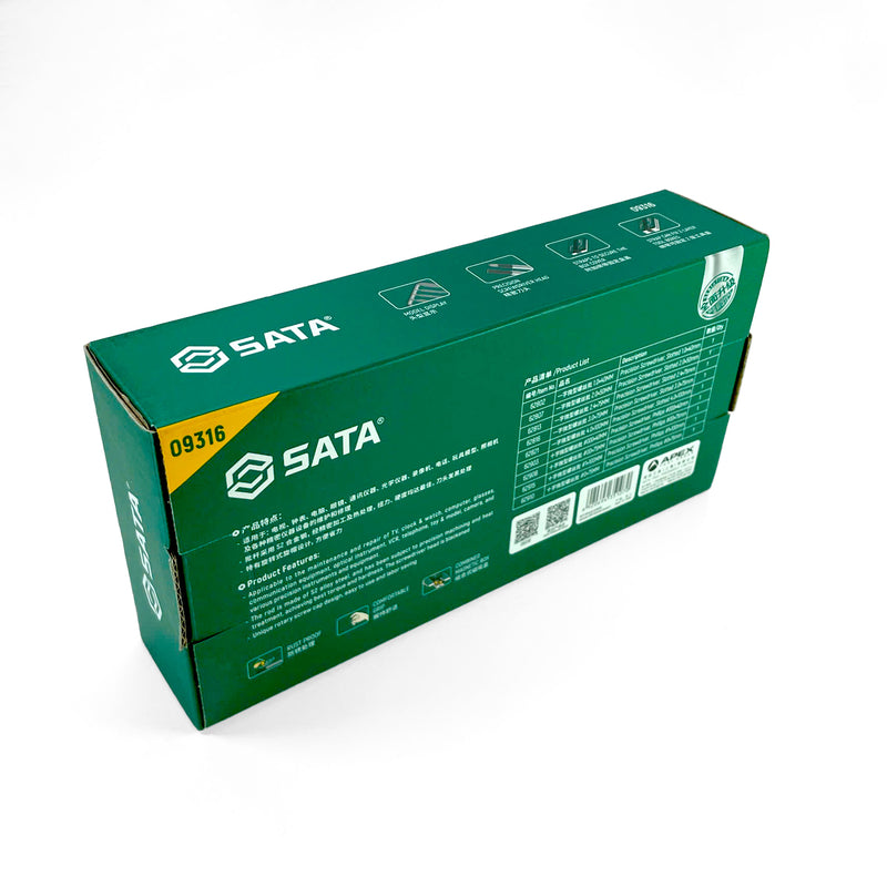 精密ドライバーセット 9本組、マイナス/プラスドライバー SATA 09316