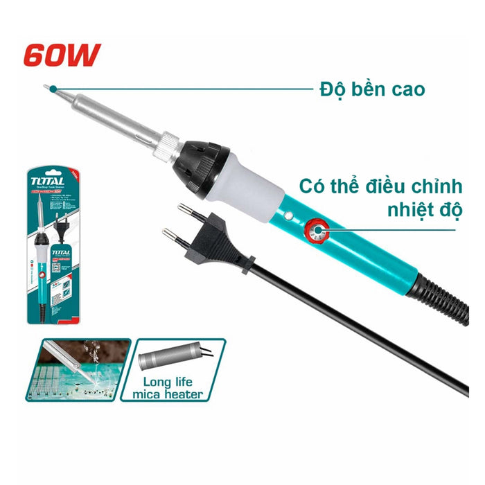 Mỏ hàn chì công suất 60W Total TET160831 điều chỉnh được nhiệt độ