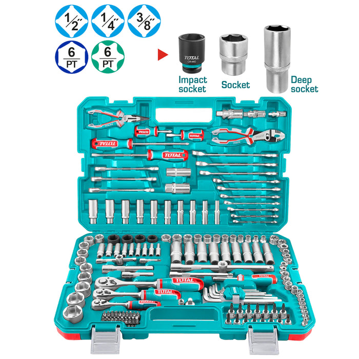 Bộ đồ nghề 156 chi tiết Total THKTHP21566