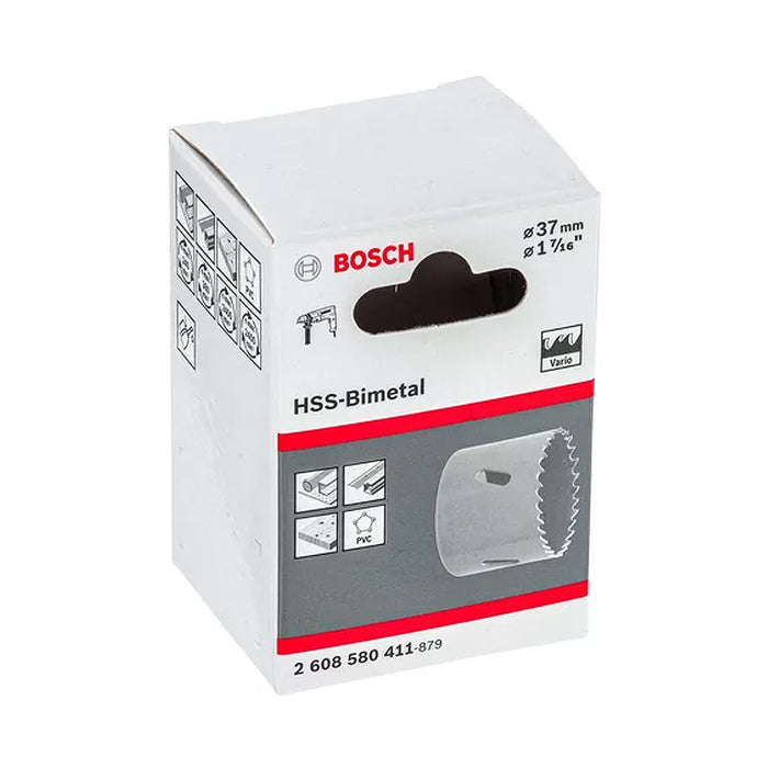 Mũi khoét lỗ Bosch dùng cho kim loại, đường kính từ 32mm - 68mm, dài 44mm, vật liệu thép HSS