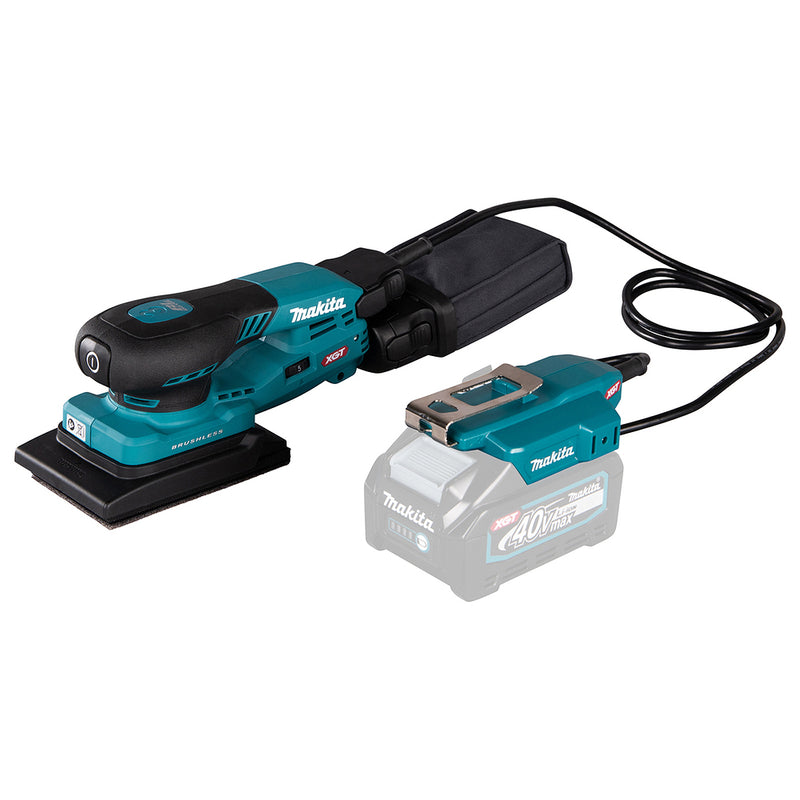 Máy chà nhám rung Makita BO005CG dùng Pin 40Vmax XGT thông qua ổ cắm rời, kích thước đế chà 80mm x 130mm