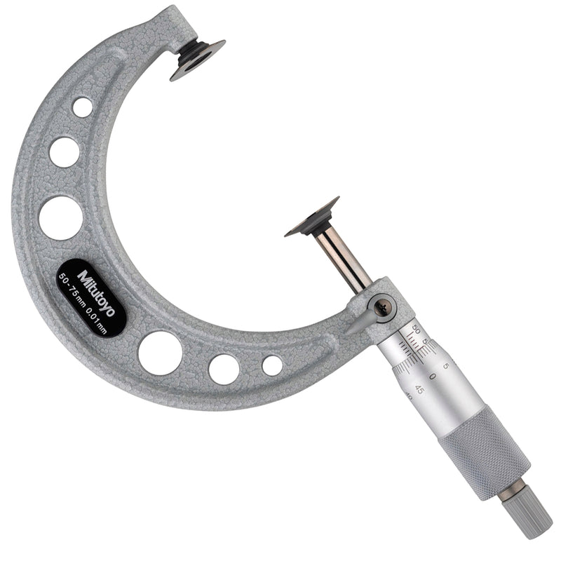 Panme Mitutoyo Series 123 - Disc Micrometers, đầu đo đĩa - đo bánh răng và rãnh hẹp