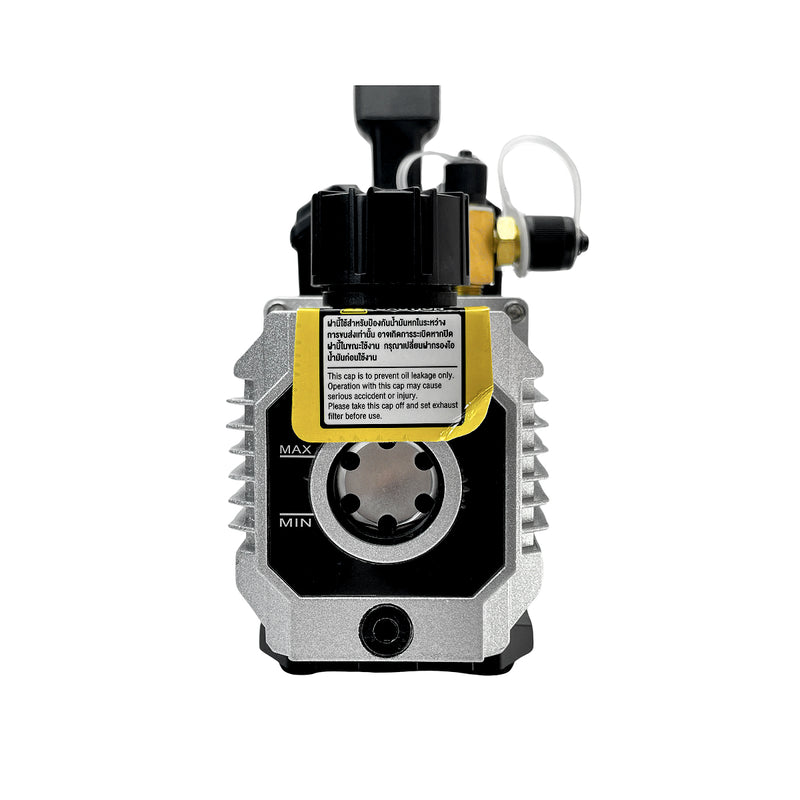 Máy bơm hút chân không một cấp TB43CS tốc độ hút 83 L/phút, mức chân không tối đa 150 micron, có cổng 1/4 inch và 5/16 inch