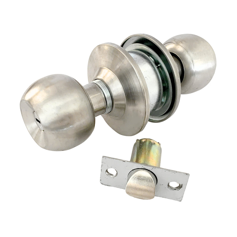 Khóa cửa tay nắm tròn Việt Tiệp 04208, không dùng chìa, chuyên dụng gắn phòng tắm hoặc nhà vệ sinh