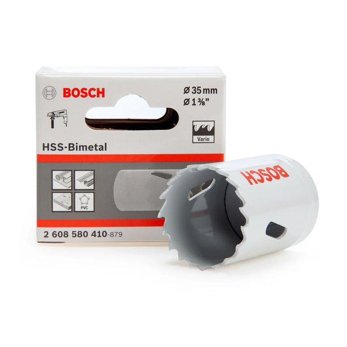 Mũi khoét lỗ Bosch dùng cho kim loại, đường kính từ 32mm - 68mm, dài 44mm, vật liệu thép HSS