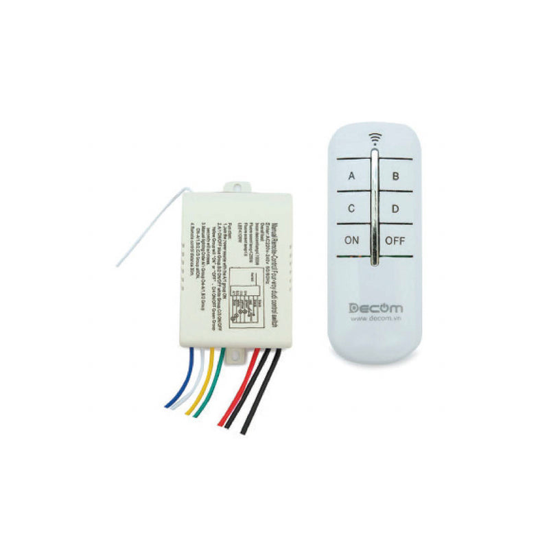 Thiết bị điều khiển từ xa 4 kênh có remote Decom DC-YAM4