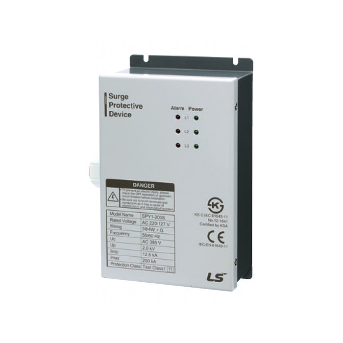 Thiết bị chống sét 3P dạng hộp (Box Type) LS SP Series, điện áp Uc 385V, dòng xả xung sét cực đại từ 40kA ~ 160kA. Tiêu chuẩn CE