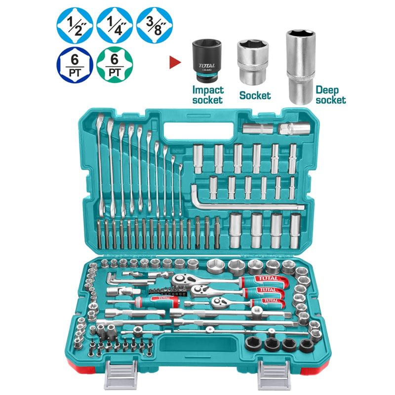 Bộ đồ nghề 139 chi tiết Total THKTHP21396