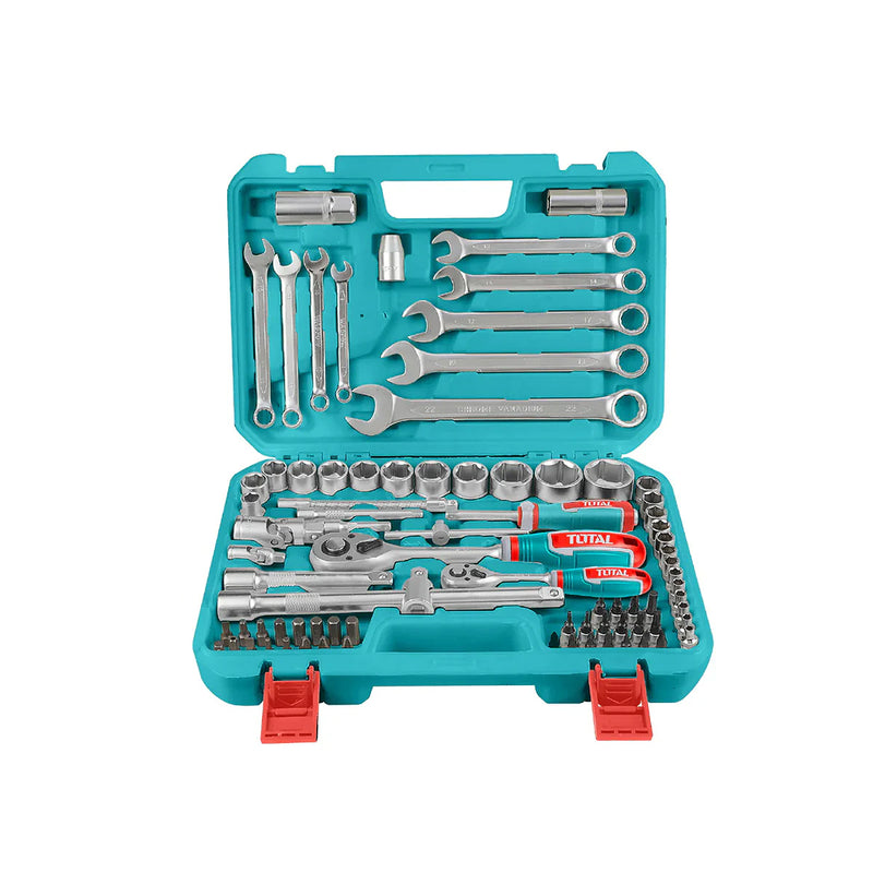 Bộ đầu tuýp 92 chi tiết cốt 1/2 inch và 1/4 inch TOTAL THT421942