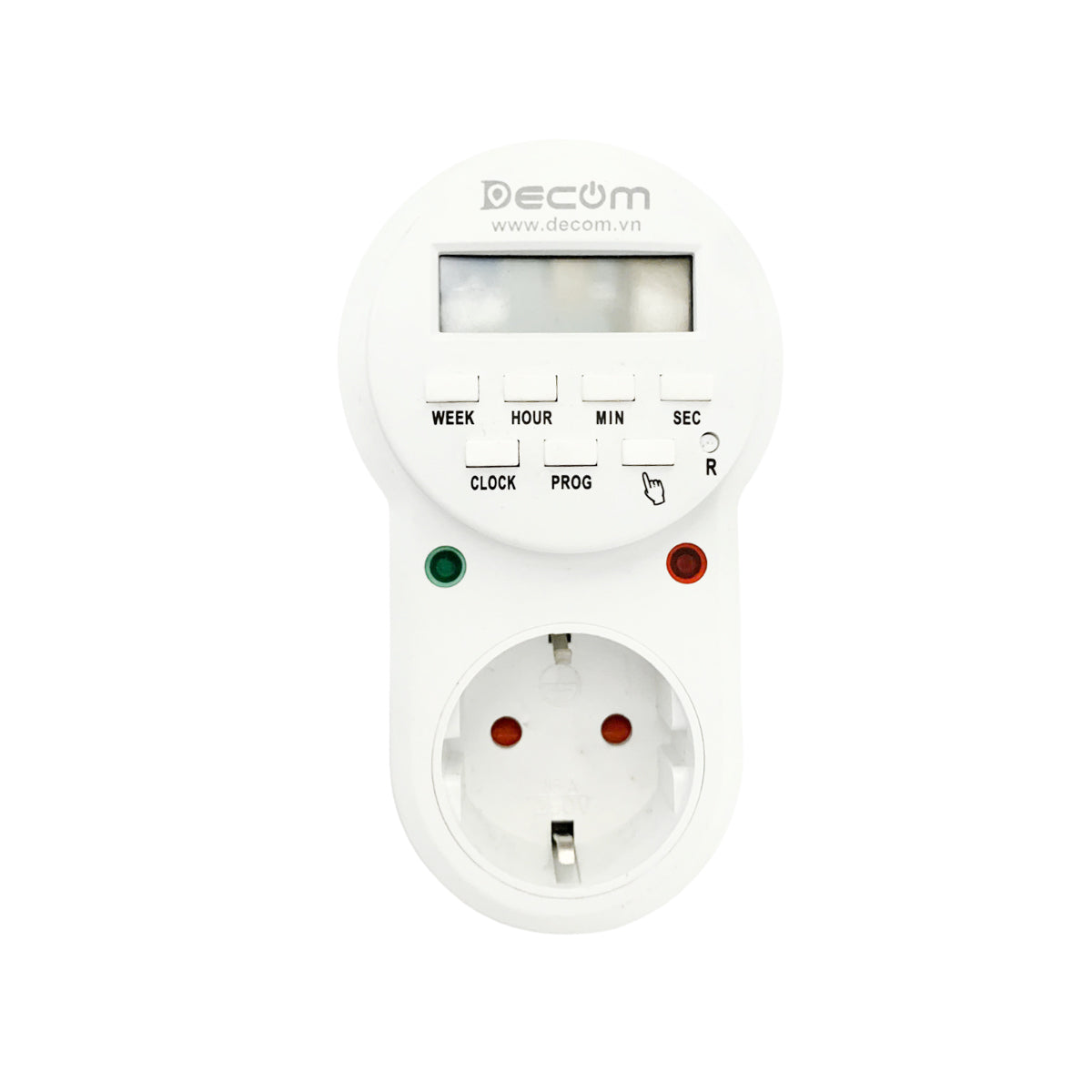 Ổ cắm điện hẹn giờ điện tử Decom DC-ETG63A cài đặt từ 1 giây - 24 giờ ...