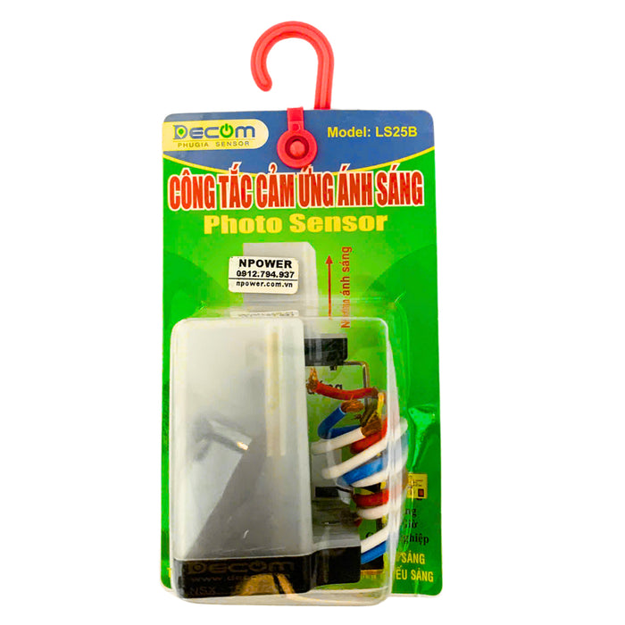 Công tắc cảm ứng ánh sáng Decom DC-LS25B công suất 2500W