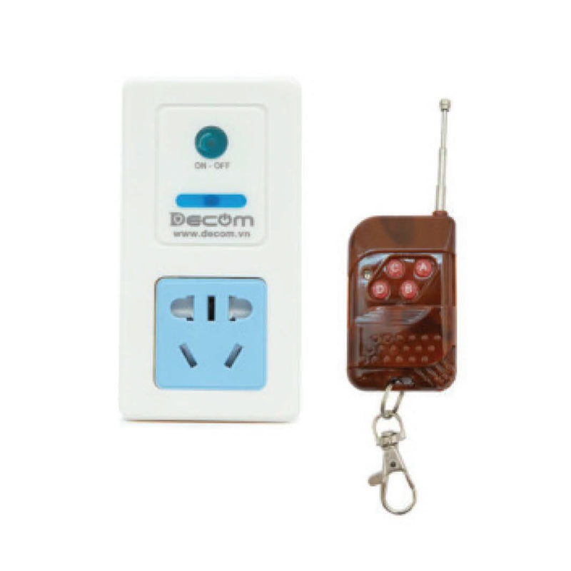 Ổ cắm điều khiển từ xa có remote Decom RF PLUG 1000 công suất 1000W