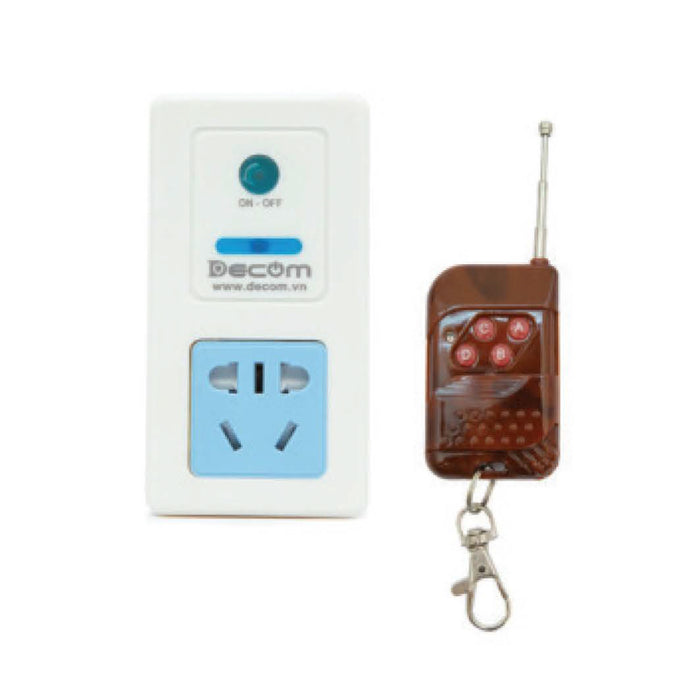 Ổ cắm điều khiển từ xa có remote Decom RF PLUG 1000 công suất 1000W