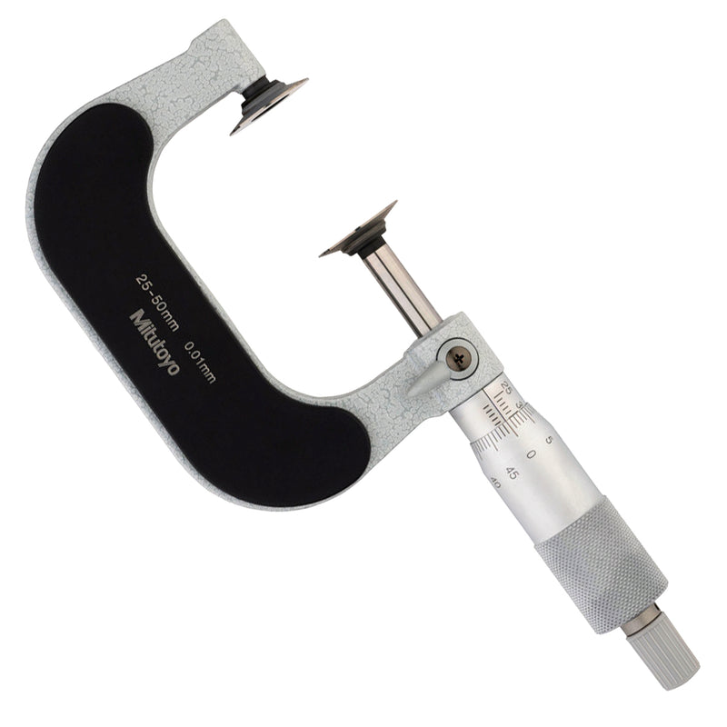 Panme Mitutoyo Series 123 - Disc Micrometers, đầu đo đĩa - đo bánh răng và rãnh hẹp