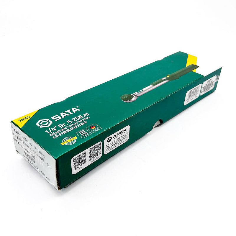 Cần siết chỉnh lực thủ công SATA cốt 1/4 inch, dãi lực từ 1Nm - 25Nm