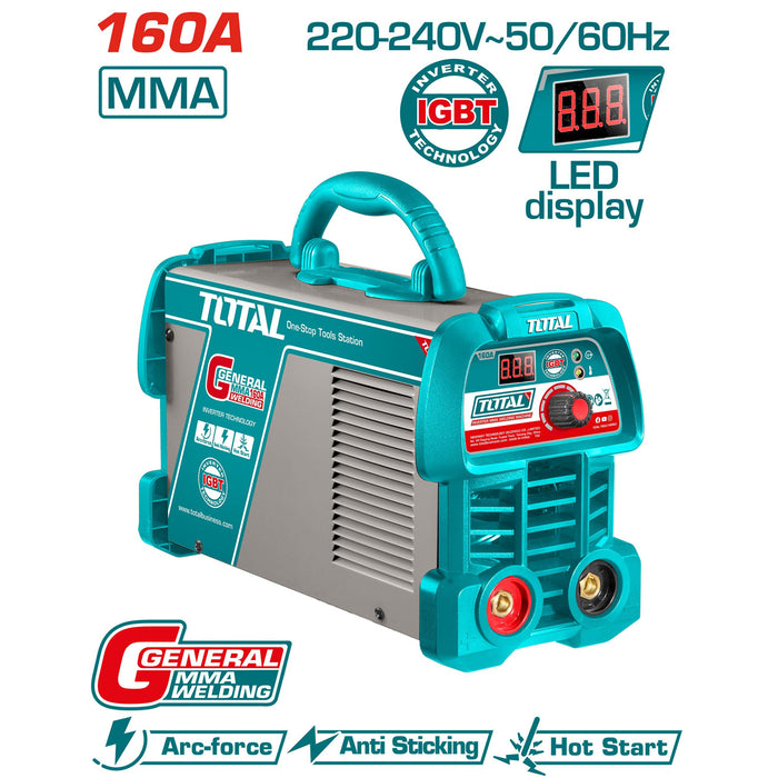 Máy hàn điện tử Inverter MMA 160A/78V Total TW216059 công nghệ biến tần IGBT