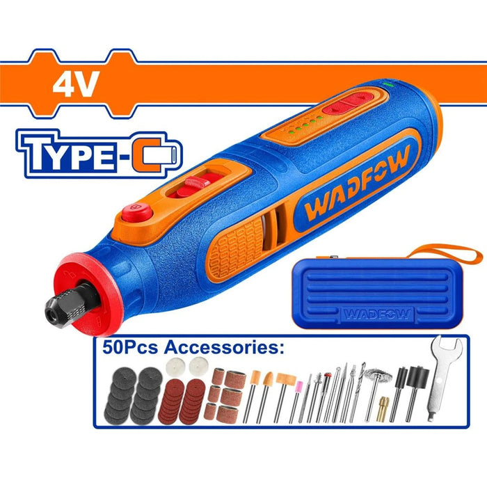 Máy mài khuôn dùng Pin 4V Wadfow WRYN418 (Chưa bao gồm cáp sạc USB Type-C)