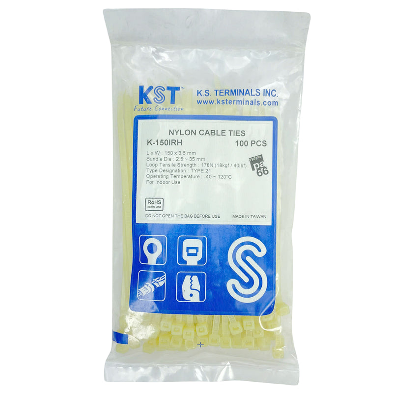 Dây rút nhựa chịu nhiệt 120°C KST cao cấp, tiêu chuẩn quốc tế, dài 80mm -300mm,