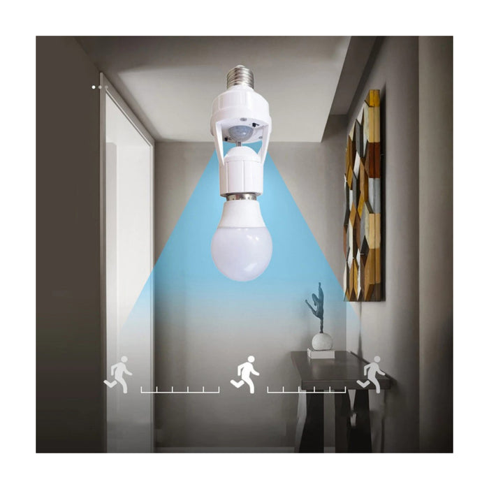 Đui đèn cảm ứng thẳng đứng chuôi đèn E27 Decom DC-451B