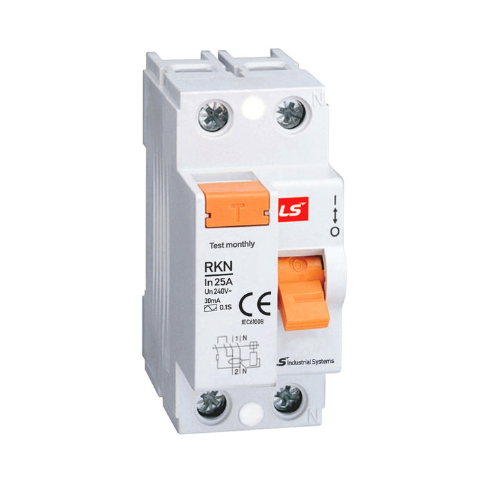 Cầu dao chống giật RCCB LS chỉ chống rò, tải định mức từ 25A ~ 100A, dòng cắt 6kA - 10kA, dòng rò 30mA