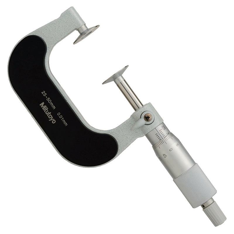 Panme Mitutoyo Series 123 - Disc Micrometers, đầu đo đĩa - đo bánh răng và rãnh hẹp