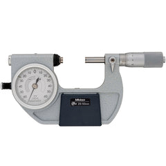 Hệ Metric / Mã 510-122　Dãy đo 25 - 50 mm　Sai số trục ±3 µm　Nút bấm bên trái