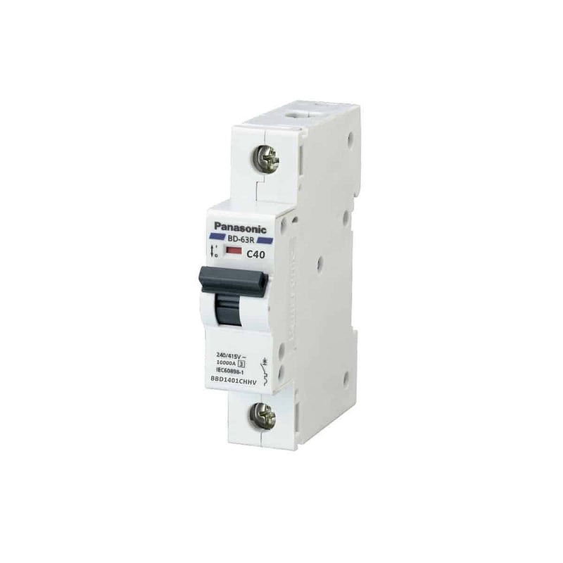 Cầu dao tự động MCB Panasonic, tải danh định từ 6A ~ 100A, dòng cắt từ 6kA ~ 10kA