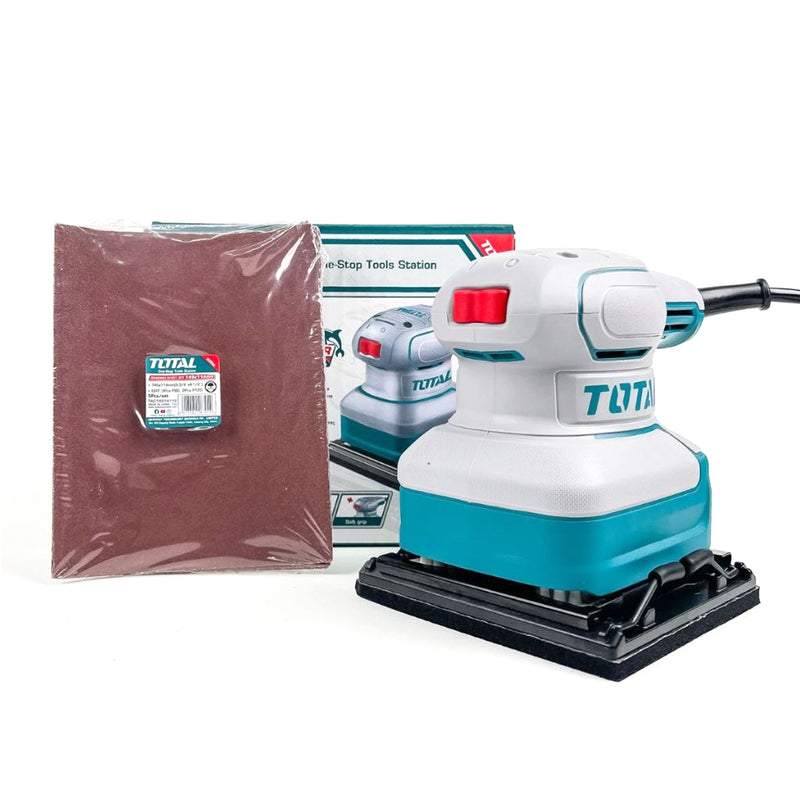 Máy chà nhám rung công suất 240W Total TF2241108, kích thước đế nhám 110mm x 100mm