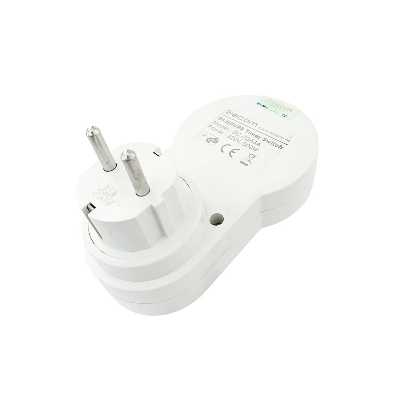 Ổ cắm điện hẹn giờ điện tử Decom DC-ETG63A cài đặt từ 1 giây - 24 giờ