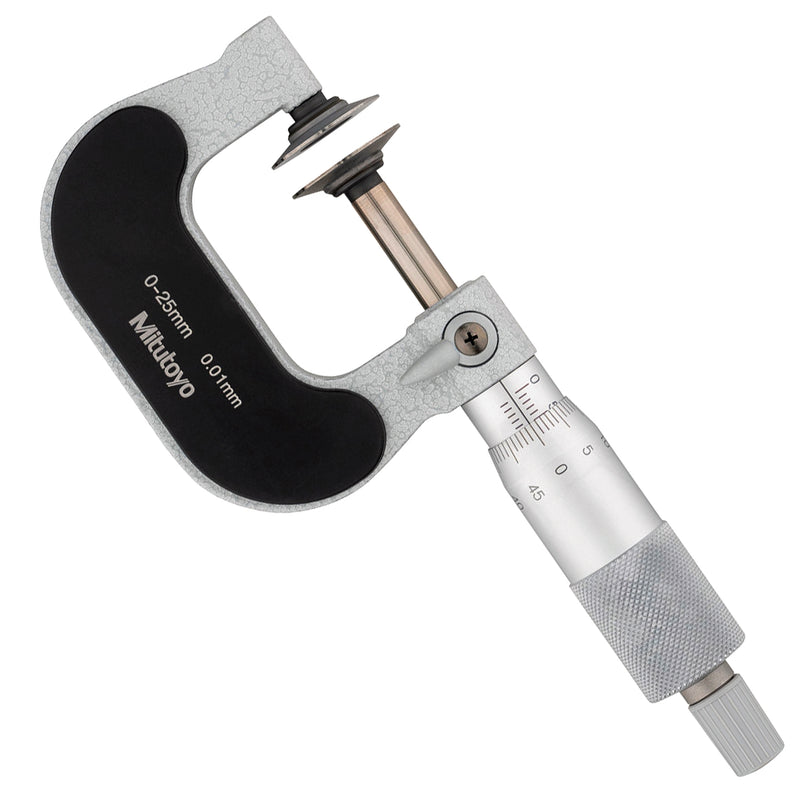 Panme Mitutoyo Series 123 - Disc Micrometers, đầu đo đĩa - đo bánh răng và rãnh hẹp