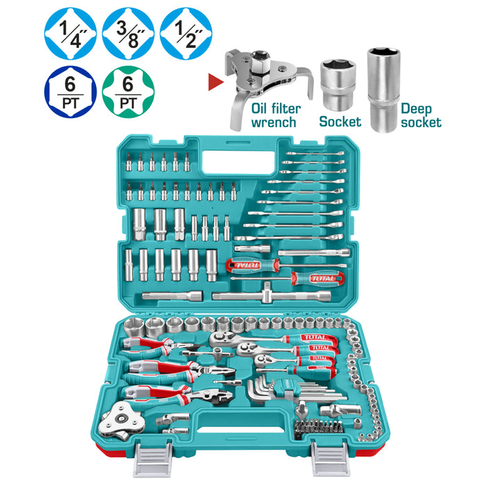 Bộ đồ nghề đa năng 135 chi tiết Total THKTHP21356