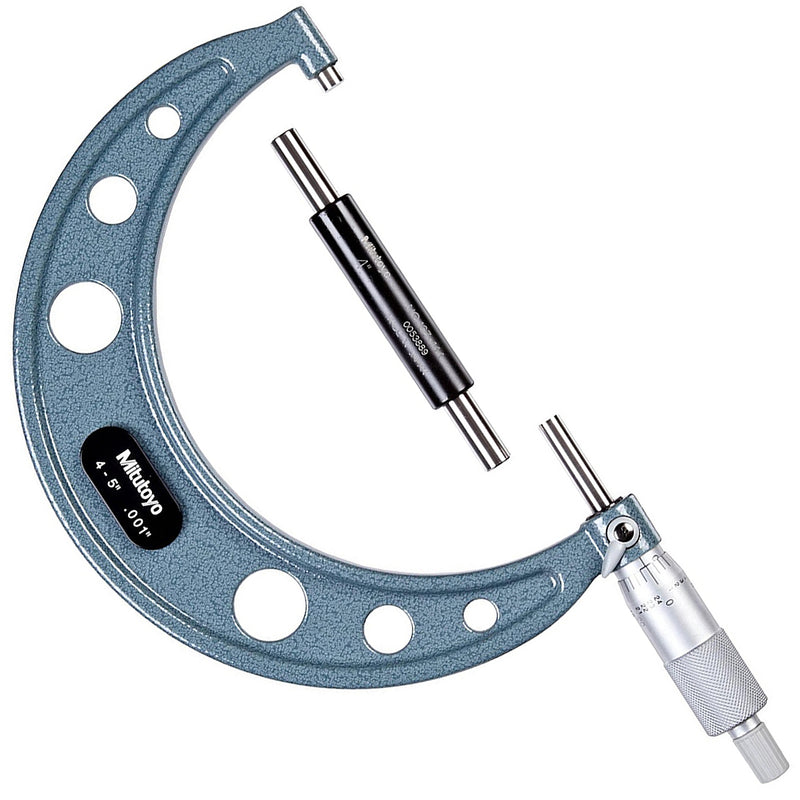 Panme đo ngoài Mitutoyo Series 103 hệ Inch, Nhóm dãy đo từ 0 - 10 Inch, Vạch chia tiêu chuẩn