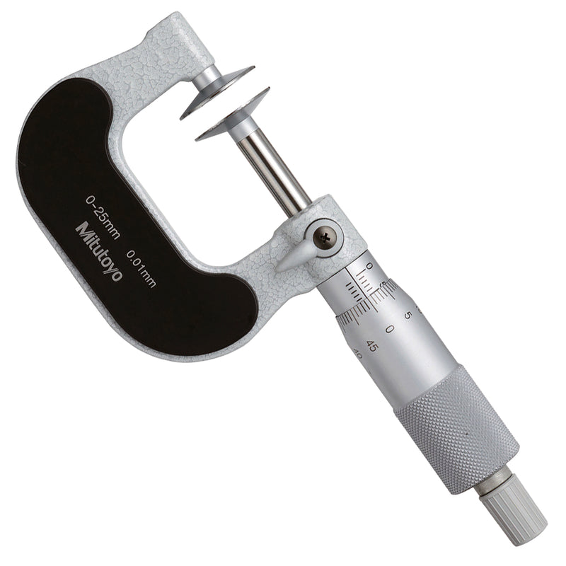 Panme Mitutoyo Series 123 - Disc Micrometers, đầu đo đĩa - đo bánh răng và rãnh hẹp