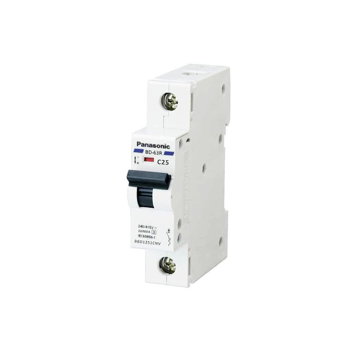 Cầu dao tự động MCB Panasonic, tải danh định từ 6A ~ 100A, dòng cắt từ 6kA ~ 10kA