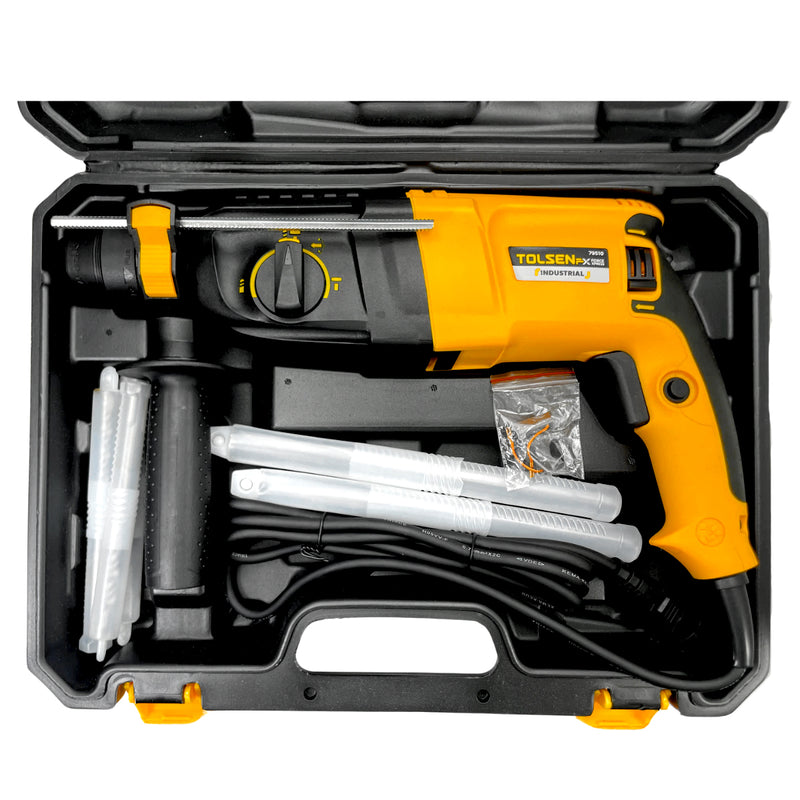 Máy khoan búa SDS-plus công nghiệp 3 chức năng, 26mm/800W TOLSEN 79510