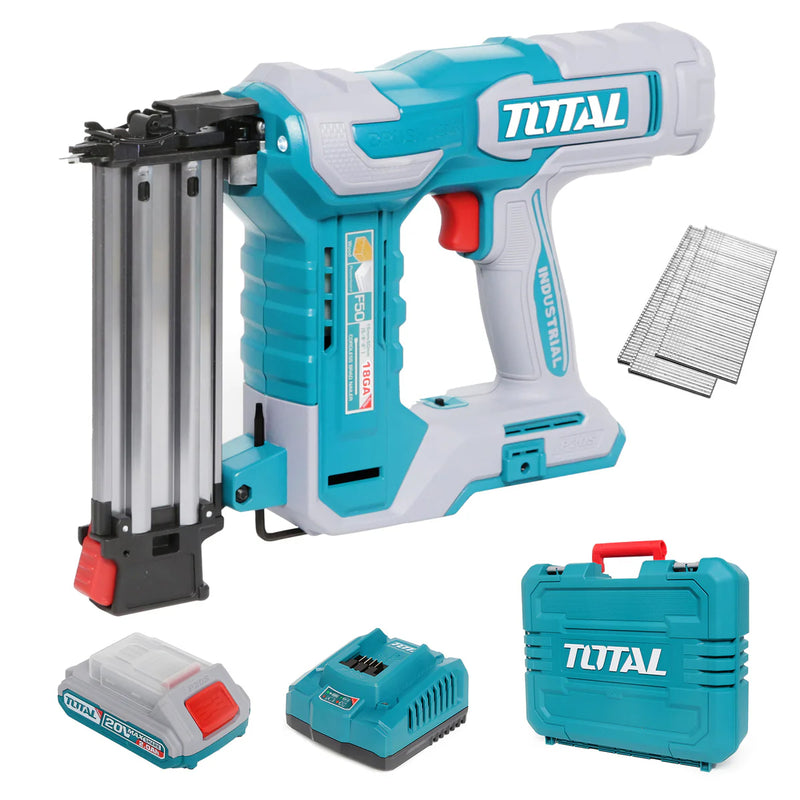 Máy bắn đinh không chổi than dùng Pin 20V Total, kích thước đinh từ 15mm - 50mm