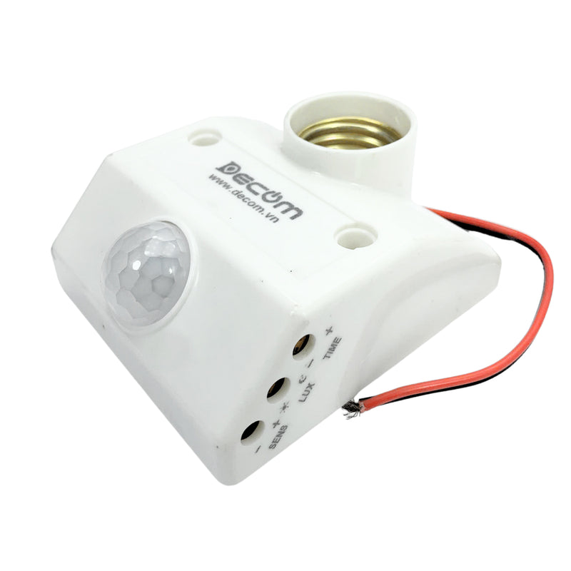 Đui đèn cảm ứng hồng ngoại có 3 nút chỉnh Decom DC-069C