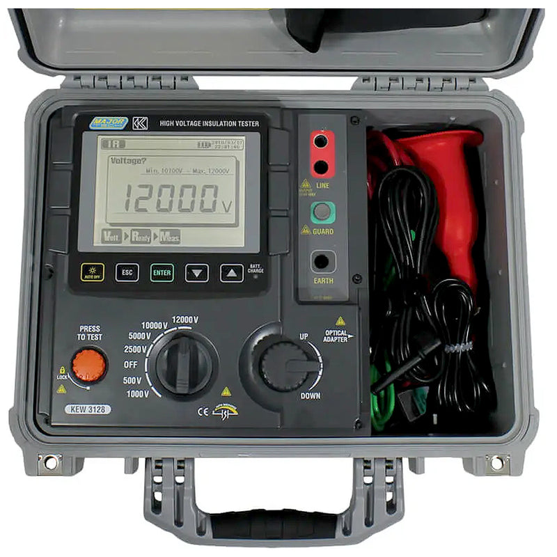 Thiết bị đo điện trở điện áp cao 12.000V kỹ thuật số Kyoritsu Kew 3128, dải đo từ 500V - 12.000V