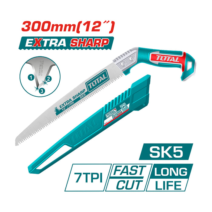 Cưa cành cầm tay lưỡi thẳng kích thước 12 inch/ 300mm Total THPS3008 chất liệu thép SK5