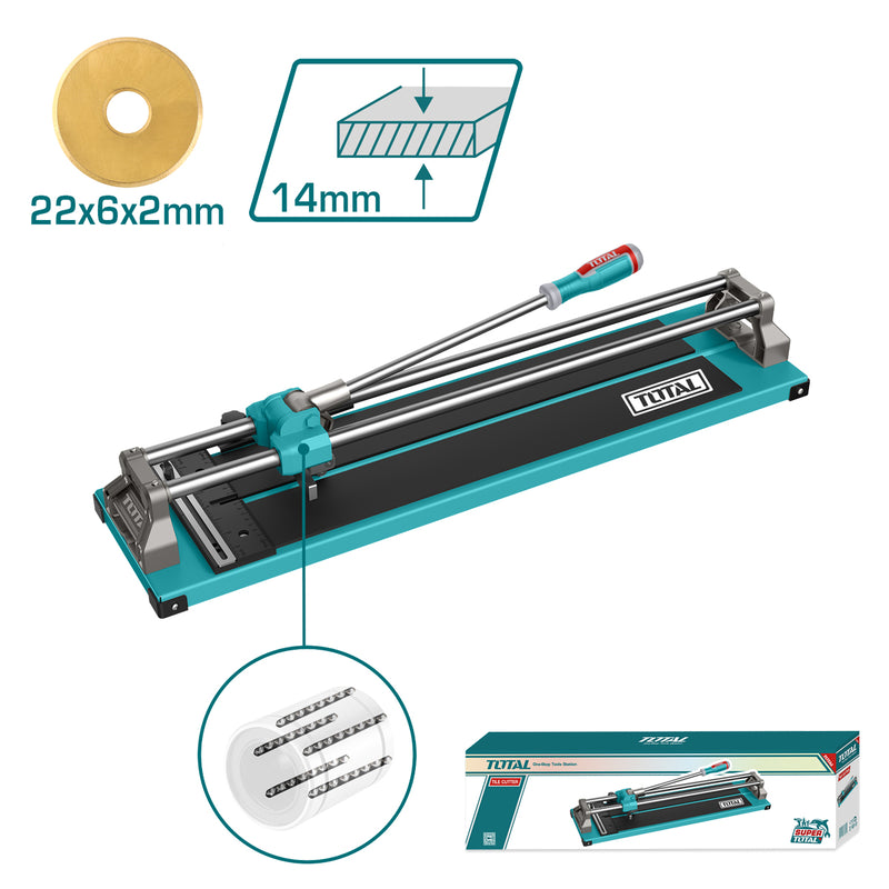 Bàn cắt gạch đẩy tay TOTAL THT576002, cắt tối đa 600mm, độ dày cắt 14mm